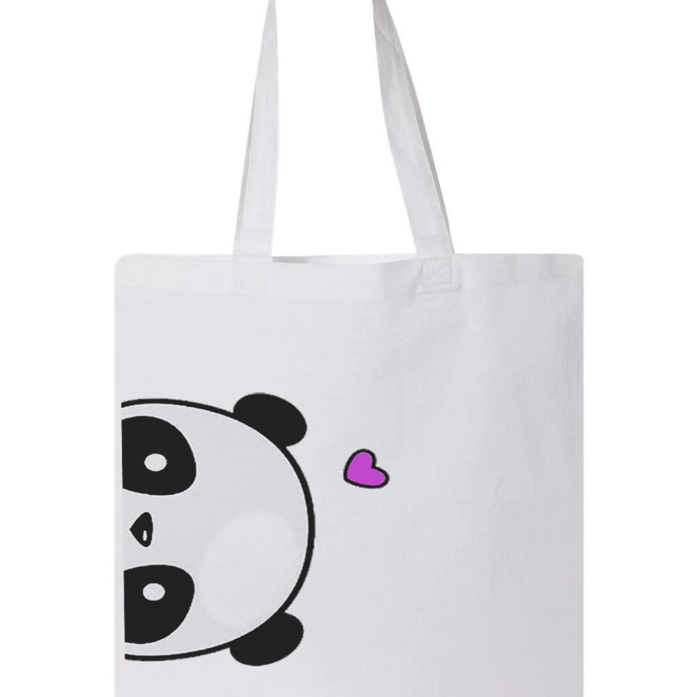Cute Panda Heart Design Tote Bag